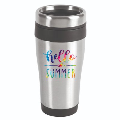 Hello Summer Colorful Rainbow 16oz Travel Tumbler