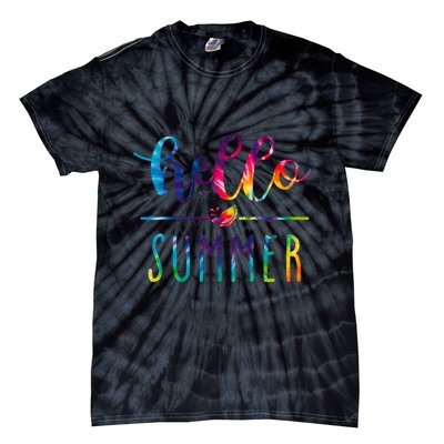 Hello Summer Colorful Rainbow Tie-Dye T-Shirt