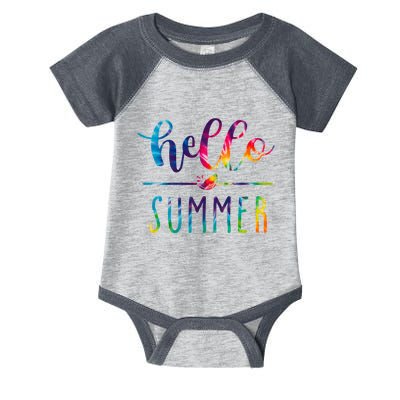 Hello Summer Colorful Rainbow Infant Baby Jersey Bodysuit