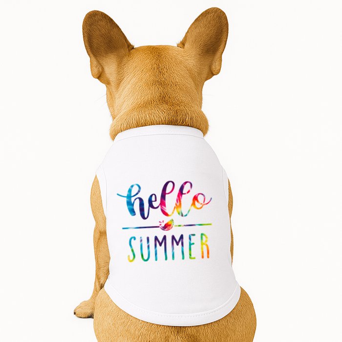 Hello Summer Colorful Rainbow Doggie Tank