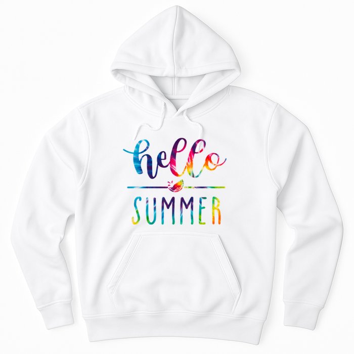 Hello Summer Colorful Rainbow Hoodie