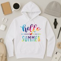 Hello Summer Colorful Rainbow Hoodie