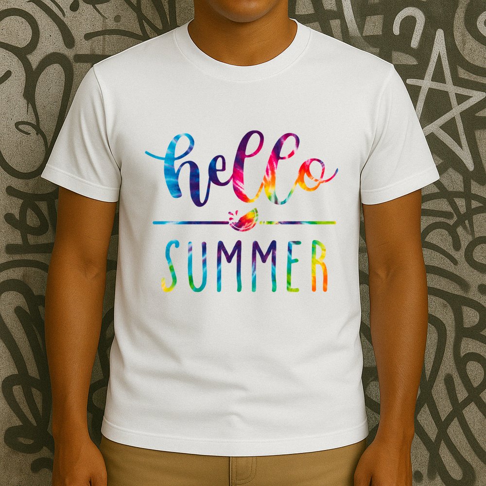 Hello Summer Colorful Rainbow T-Shirt