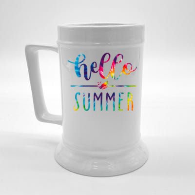 Hello Summer Colorful Rainbow Beer Stein