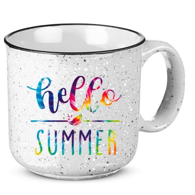 Hello Summer Colorful Rainbow 15oz Campfire Ceramic Mug