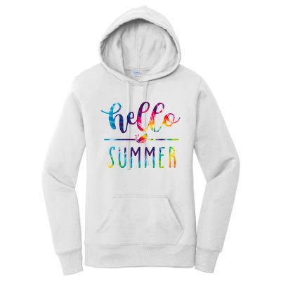 Hello Summer Colorful Rainbow Women's Pullover Hoodie