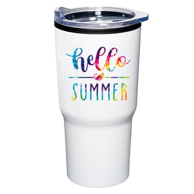 Hello Summer Colorful Rainbow Tumbler