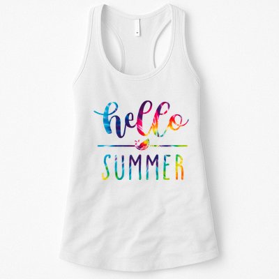 Hello Summer Colorful Rainbow Womens Tank Top