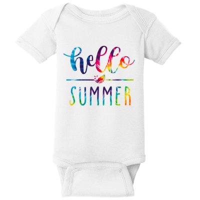 Hello Summer Colorful Rainbow Baby Bodysuit