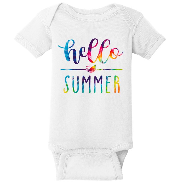 Hello Summer Colorful Rainbow Baby Bodysuit