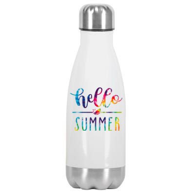 Hello Summer Colorful Rainbow Stainless Steel Insulated Water Bottle