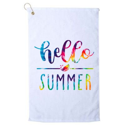 Hello Summer Colorful Rainbow Golf Towel