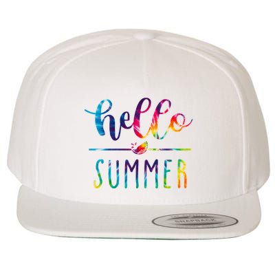 Hello Summer Colorful Rainbow Wool Snapback Cap