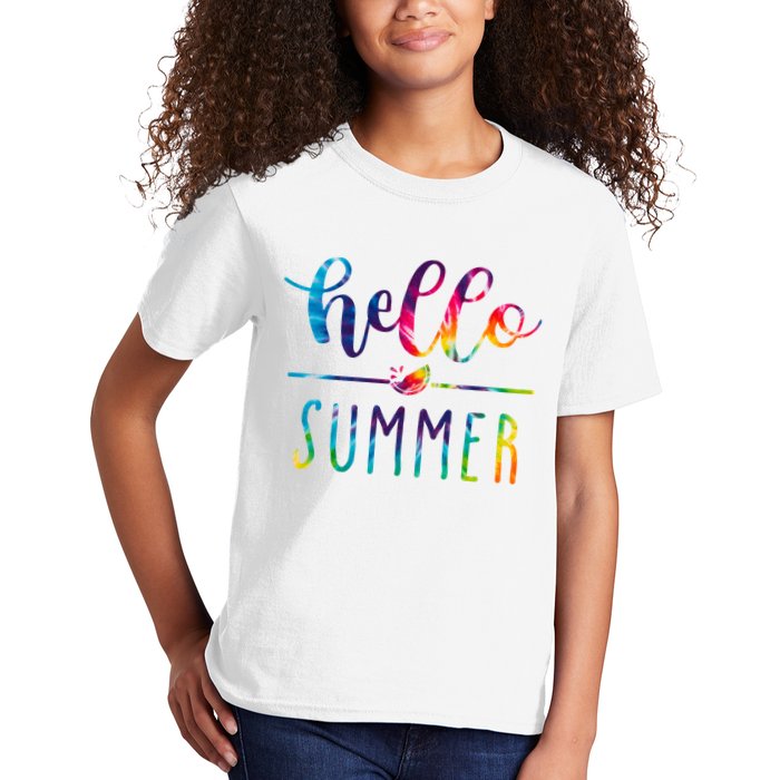 Hello Summer Colorful Rainbow Kids T-Shirt