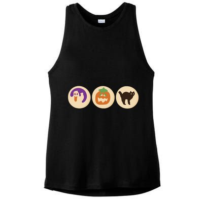 Halloween Sugar Cookie Spooky Season Cat Pumpkin Boo Ghost Ladies PosiCharge Tri-Blend Wicking Tank