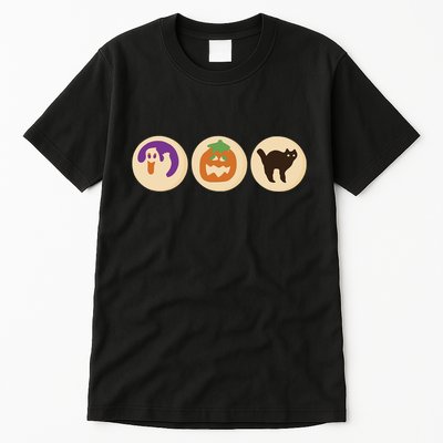 Halloween Sugar Cookie Spooky Season Cat Pumpkin Boo Ghost Tall T-Shirt