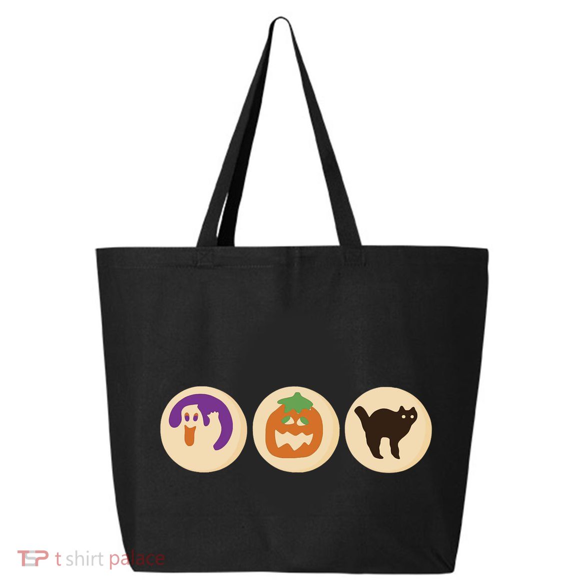 Halloween Sugar Cookie Spooky Season Cat Pumpkin Boo Ghost 25L Jumbo Tote