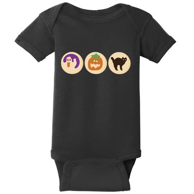 Halloween Sugar Cookie Spooky Season Cat Pumpkin Boo Ghost Baby Bodysuit