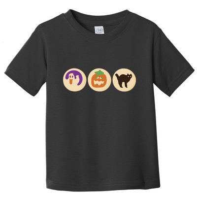 Halloween Sugar Cookie Spooky Season Cat Pumpkin Boo Ghost Toddler T-Shirt