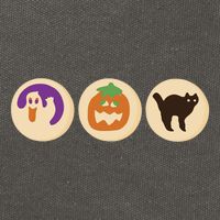 Halloween Sugar Cookie Spooky Season Cat Pumpkin Boo Ghost Cotton Canvas Backpack