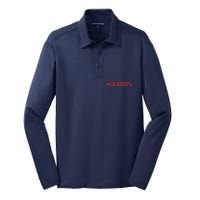 Houston Space City, Houston Baseball Silk Touch Performance Long Sleeve Polo