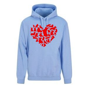 Heart Shaped Corgi Puppies Valentine's Day Dog Lover Clothes Gift Unisex Surf Hoodie