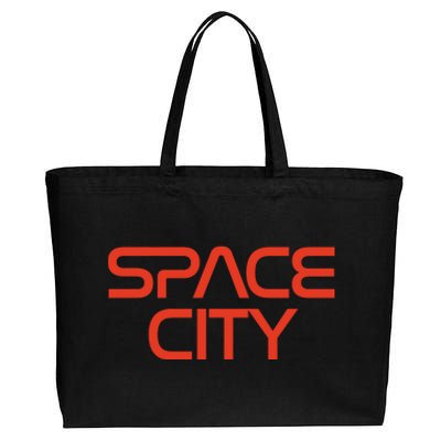 Houston Space City, Houston Baseball Cotton Canvas Jumbo Tote