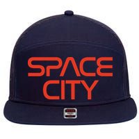 Houston Space City, Houston Baseball 7 Panel Mesh Trucker Snapback Hat