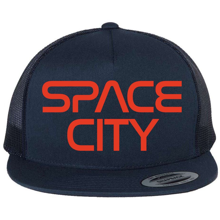 Houston Space City, Houston Baseball Flat Bill Trucker Hat