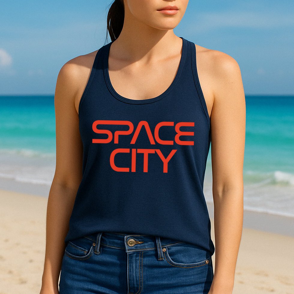 Houston Space City, Houston Baseball Womens Tank Top