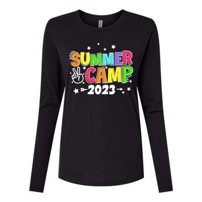 Happy Summer Camp Love Outdoor Activities For Girls Womens Cotton Relaxed Long Sleeve T-Shirt