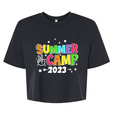 Happy Summer Camp Love Outdoor Activities For Girls Bella+Canvas Jersey Crop Tee