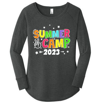 Happy Summer Camp Love Outdoor Activities For Girls Women's Perfect Tri Tunic Long Sleeve Shirt