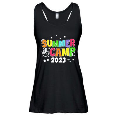 Happy Summer Camp Love Outdoor Activities For Girls Ladies Essential Flowy Tank