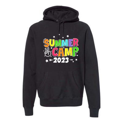 Happy Summer Camp Love Outdoor Activities For Girls Premium Hoodie