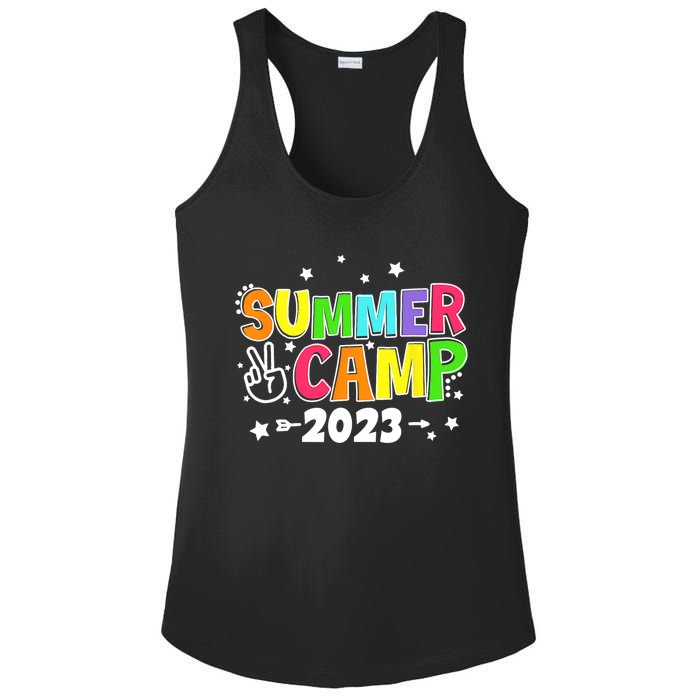 Happy Summer Camp Love Outdoor Activities For Girls Ladies PosiCharge Competitor Racerback Tank