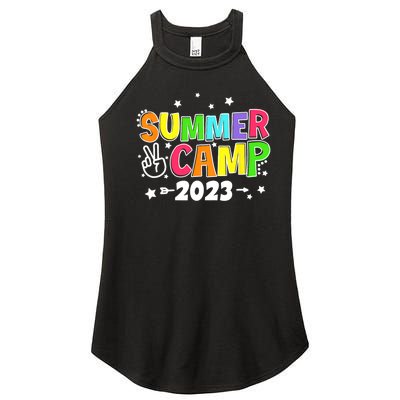 Happy Summer Camp Love Outdoor Activities For Girls Women’s Perfect Tri Rocker Tank