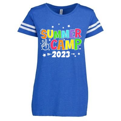 Happy Summer Camp Love Outdoor Activities For Girls Enza Ladies Jersey Football T-Shirt