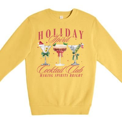 Holiday Spirit Cocktail Club Espresso Martini Christmas Great Gift Premium Crewneck Sweatshirt