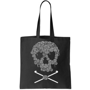 Halloweeen Skull Crochet Lovers Yarn Funny Skeleton Gift Tote Bag