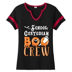 Halloween School Custodian Gift Ladies Halftime Notch Neck Tee