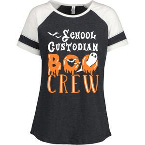 Halloween School Custodian Gift Enza Ladies Jersey Colorblock Tee