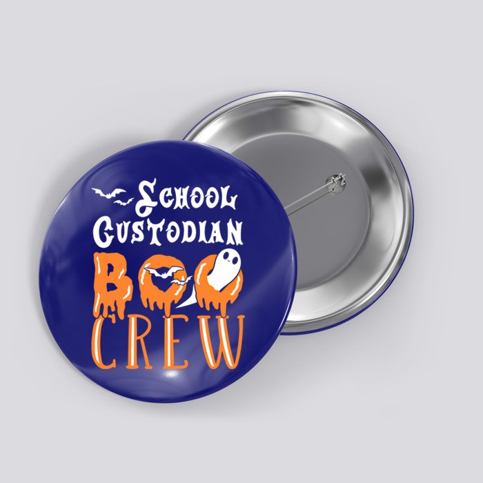 Halloween School Custodian Gift Button