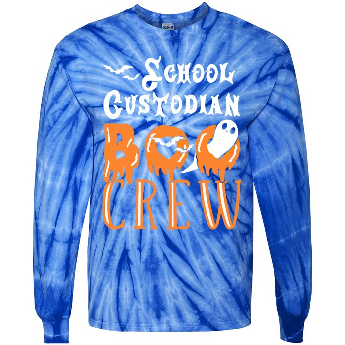 Halloween School Custodian Gift Tie-Dye Long Sleeve Shirt