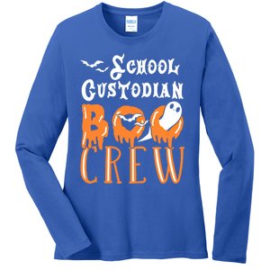 Halloween School Custodian Gift Ladies Long Sleeve Shirt