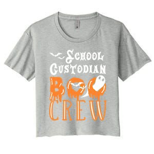 Halloween School Custodian Gift Women's Crop Top Tee