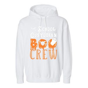 Halloween School Custodian Gift Garment-Dyed Fleece Hoodie