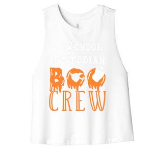 Halloween School Custodian Gift Women's Racerback Cropped Tank