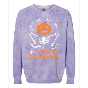 Halloween School Custodian Meaningful Gift Colorblast Crewneck Sweatshirt