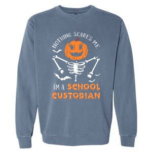 Halloween School Custodian Meaningful Gift Garment-Dyed Sweatshirt